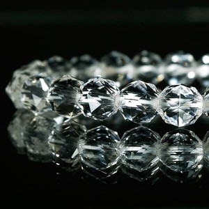 【天然石ブレスレット】＜ダイヤカット＞5A級水晶(8mm)ブレス【天然石 天然水晶】