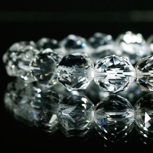 【天然石ブレスレット】＜ダイヤカット＞5A級天然水晶(10mm)ブレス【天然石 天然水晶】
