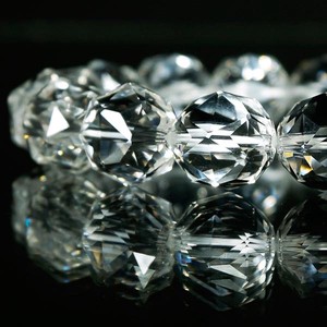 【天然石ブレスレット】＜ダイヤカット＞5A級天然水晶(12mm)ブレス【天然石 天然水晶】