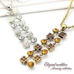 Rhinestone Necklace/Pendant Necklace sliver