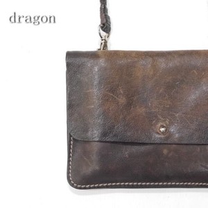 Dragon Leather Waist Pouch Dark Brown