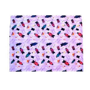 Repeating Pattern Place Mat Purple Cat