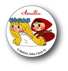 LCB-082/Amalka　アマールカと女の子/アマールカS缶バッジ（25mm）