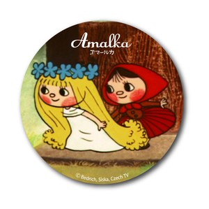 LCB-092/Amalka　アマールカと女の子/アマールカXL缶バッジ（76mm）
