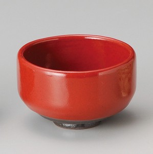 ■【抹茶碗】正陶赤釉抹茶碗