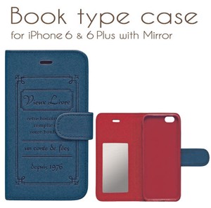 【大特価セール価格】iPhone6Plus対応　ミラー付きブック型ケース