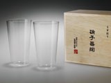 [Usuhari Glass] Tumbler Wood Boxed 2