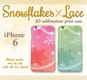 ＜スマホケース＞オリジナルデザイン！　iPhone6/6s用★雪の結晶ケース