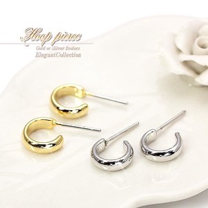 Pierced Earrings Titanium Post sliver Simple