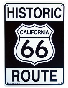 SIGN 30 Route 66 Plastic Christmas LED Tree Signboard