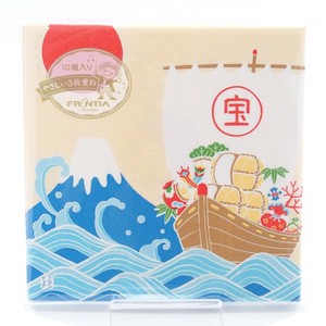ペーパーナプキン大漁旗　富士山と宝船　インバウンド商品　デコパージュ　アウトドア　キャンプ　食卓
