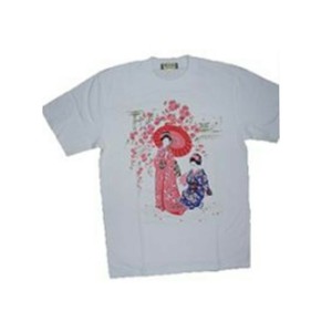 FJK 日本 お土産 Tシャツ 舞妓 4Lサイズ （ホワイト） A-16-4L