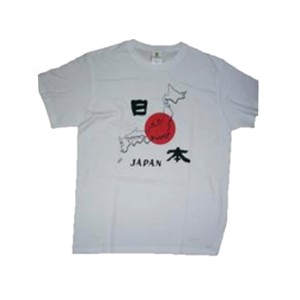 FJK 日本 お土産 Tシャツ 地図日本 Mサイズ （ホワイト） T-041-M