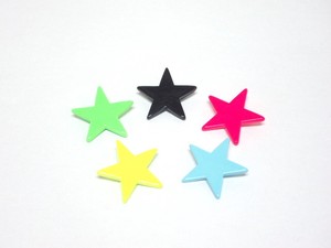 蛍光カラーの星型パーツ
