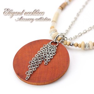 Wooden Chain Necklace Pendant