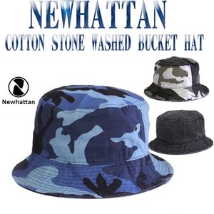 NEWHATTAN 　COTTON STONE WASHED BUCKET HATS　20660