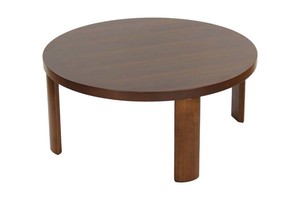 座卓テーブル　ウォールナット突板を使用　80cm 丸