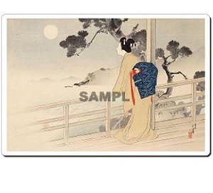 日本 (Japan) 浮世絵 (Ukiyoe) マウスパッド 11005 水野年方 - 今様美人 八 納涼