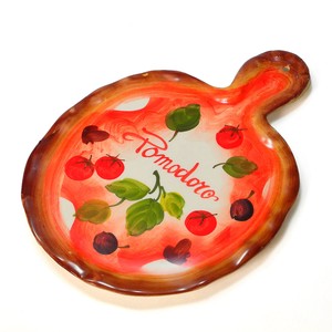イタリア製 おつまみ チーズボード 食器 皿 ピザ柄 プレート 壁掛け 絵皿