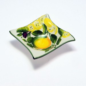 イタリア製 食器 陶器製 レモン柄 デザートボウル 小鉢 LEMON レリーフ 14cm