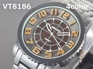 VITAROSOユニセックス腕時計　メタルウォッチ　マットブラック　日本製ムーブメント