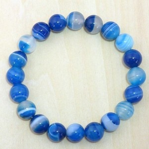 【天然石ブレスレット】藍紋メノウ (10mm)ブレス【天然石 メノウ】