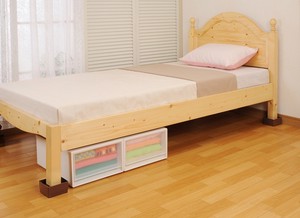 【ベッド下の収納力をアップ！】　ベッドの高さをあげる足 ブラウン AKO-06BR