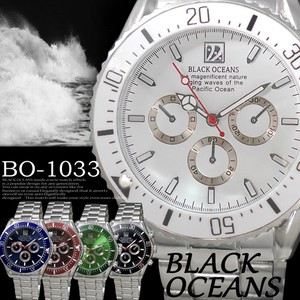 時計 メンズ ウォッチ 腕時計 シルバーメタルバンド　メンズ　◇BO-1033