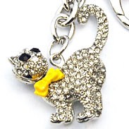 Key Ring Key Chain Sparkle Cat