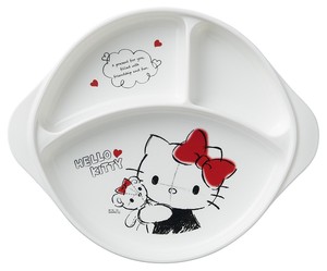 【ハローキティ】　ランチ皿（足ゴム付）　子供食器　皿<日本製>