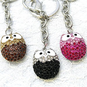 Key Ring Key Chain Sparkle Owls