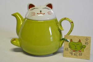 波佐见烧 日式茶壶 绿色 日本制造