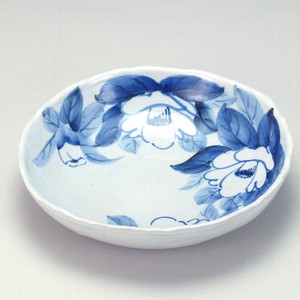 Kutani ware Main Dish Bowl Camellia 8-go