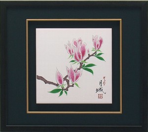 [Kutani Yaki] Ceramic Frame Magnolia Flower