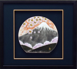 [Kutani Yaki] Ceramic Frame Spring Fuji