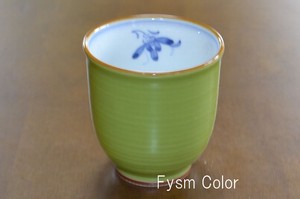 波佐见烧 日本茶杯 绿色 日本制造