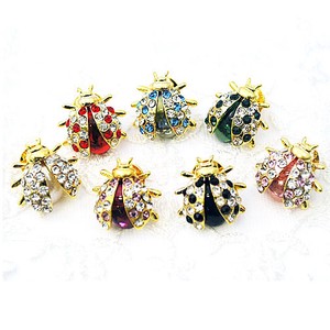 Brooch Gift Sparkle Ladybugs
