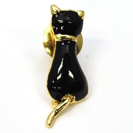 Brooch Black-cat Gift