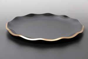 金彩23cmフローラ皿 黒
