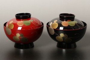Couple Soup Bowl Echizen Lacquerware Soup Bowl Gift Washoku New Year Made in Japan