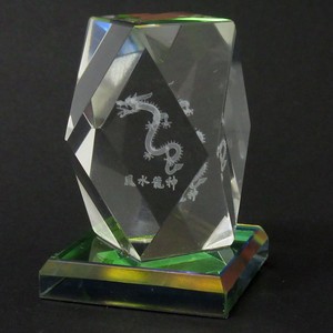 Interior Accessory Glass Objects Diamond Cut Crystal Feng Shui Ryujin Ornament