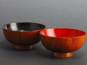 Couple Soup Bowl Echizen Lacquerware Wooden Washoku Made in Japan