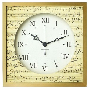 手書き譜が落ち着いた雰囲気を演出する　Score Clock[スワロフスキー/ラインストーン使用）