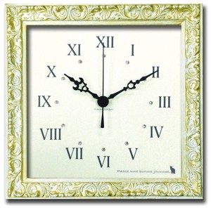 スワロフスキーのラインストーンが輝く大人の掛け時計　Decorative Clock