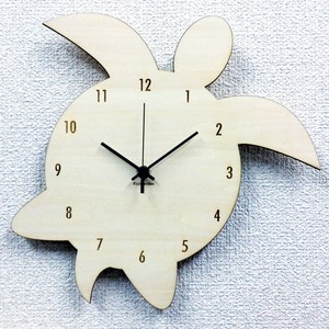 シルエットが可愛いハワイアン・アジアンテイストの掛け時計　Silhouette Clock（ホヌ・モンステラ）