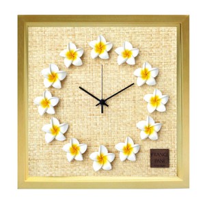 人気のプルメリアを文字盤にあしらった掛け時計　FrangiPani　Clock2