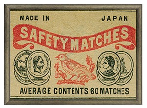 日本の古いマッチデザインポスター/Retro Match Poster