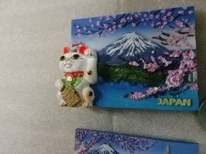 招き猫　立体マグネット　日本の名所巡り