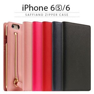 【★iPhone6/6s ケース】 手帳型 SLG Design Saffiano Zipper Case（サフィアーノジッパーケース）