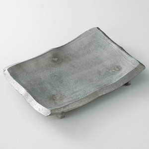 SHIGARAKI Ware Kiln Change Smoked Plate In a box